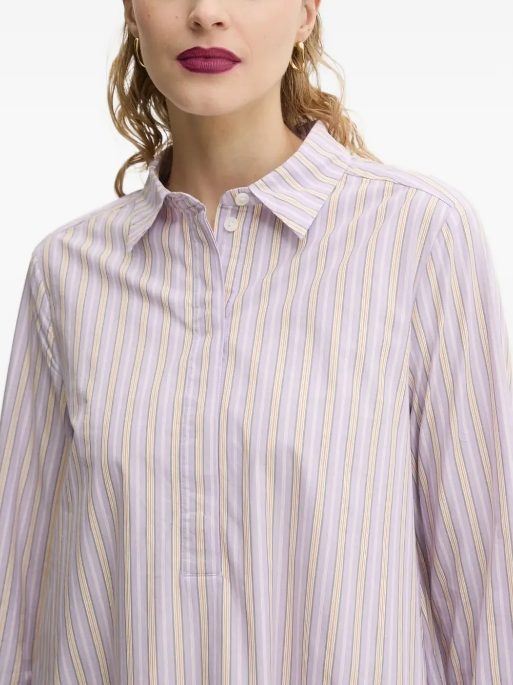 Marc O'Polo striped shirt dress Paars