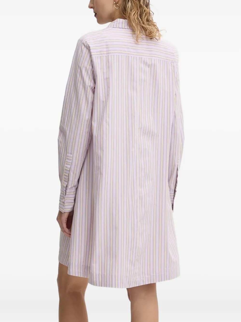 Marc O'Polo striped shirt dress Paars