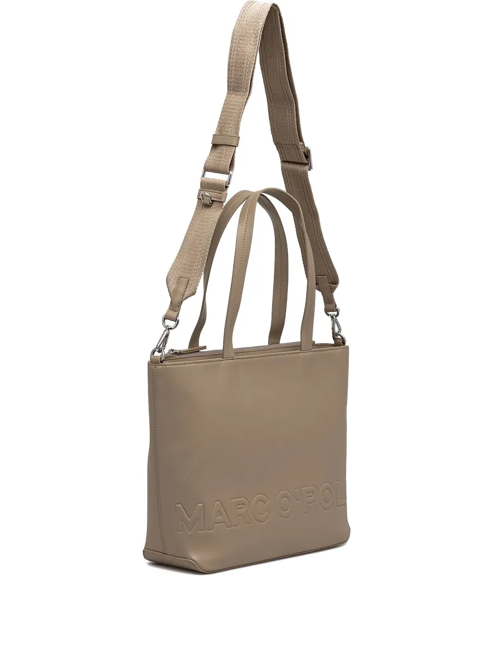 Marc O'Polo logo-embossed top-handle tote bag Groen
