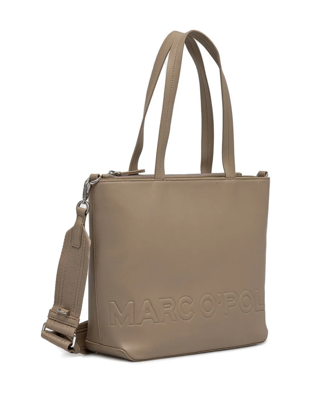 Marc O'Polo logo-embossed top-handle tote bag Groen