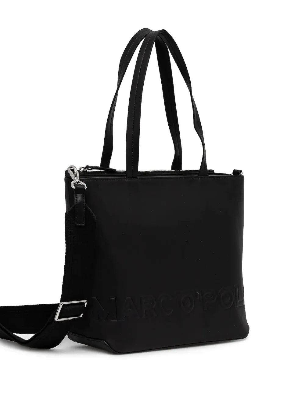 Marc O'Polo Shopper met logo-reliëf - Zwart