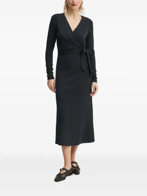 Marc O'Polo wrap-tie long-sleeve midi dress