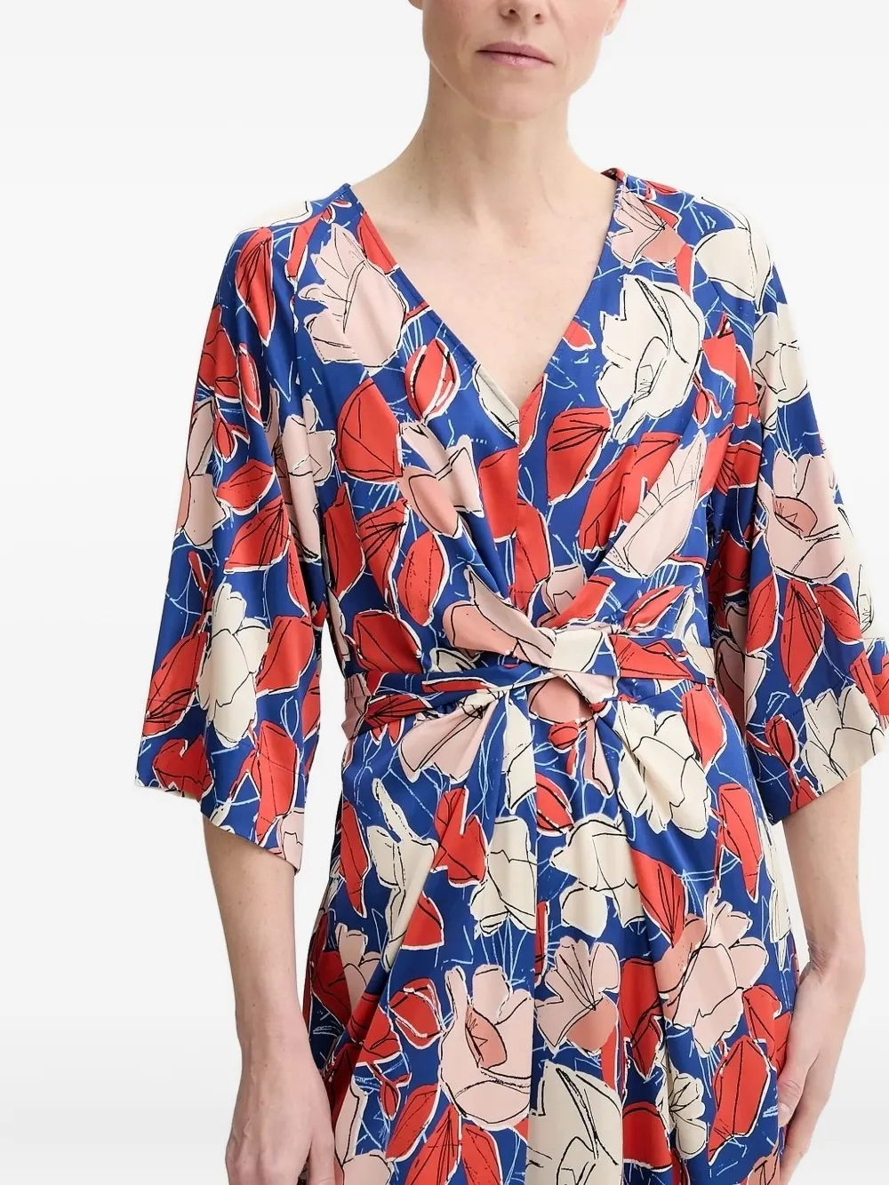 Marc O'Polo Jurk met bloemenprint Beige