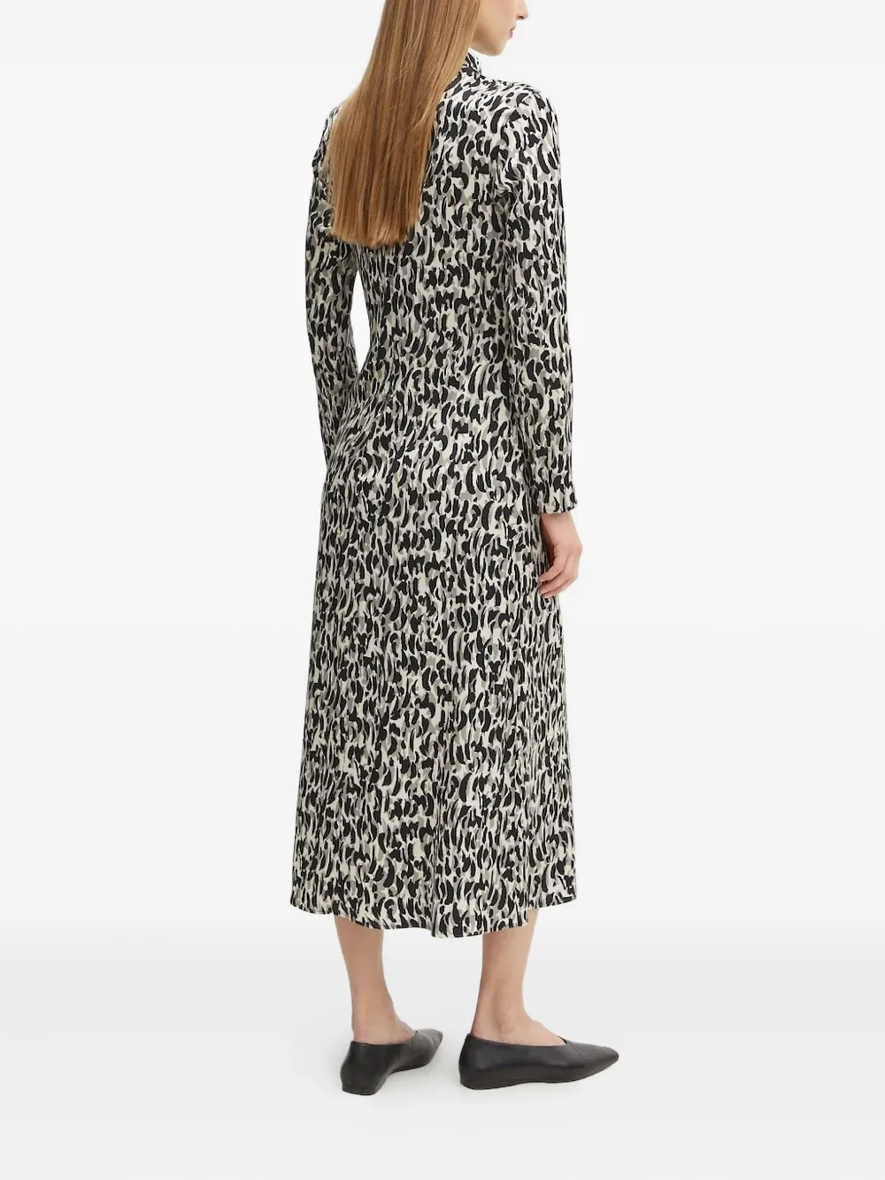 Marc O'polo Graphic-print Midi Dress In Animal Print