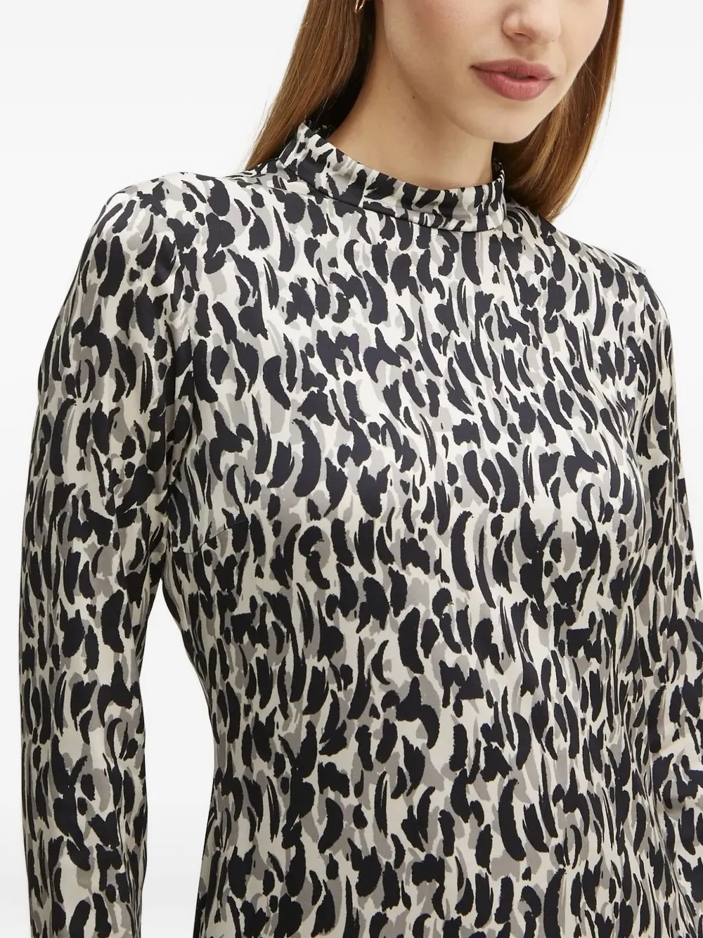 Marc O'polo Graphic-print Midi Dress In Animal Print