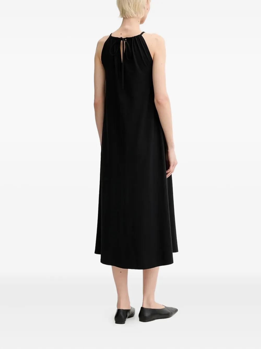 Marc O'Polo Mouwloze midi-jurk met keyhole hals Zwart