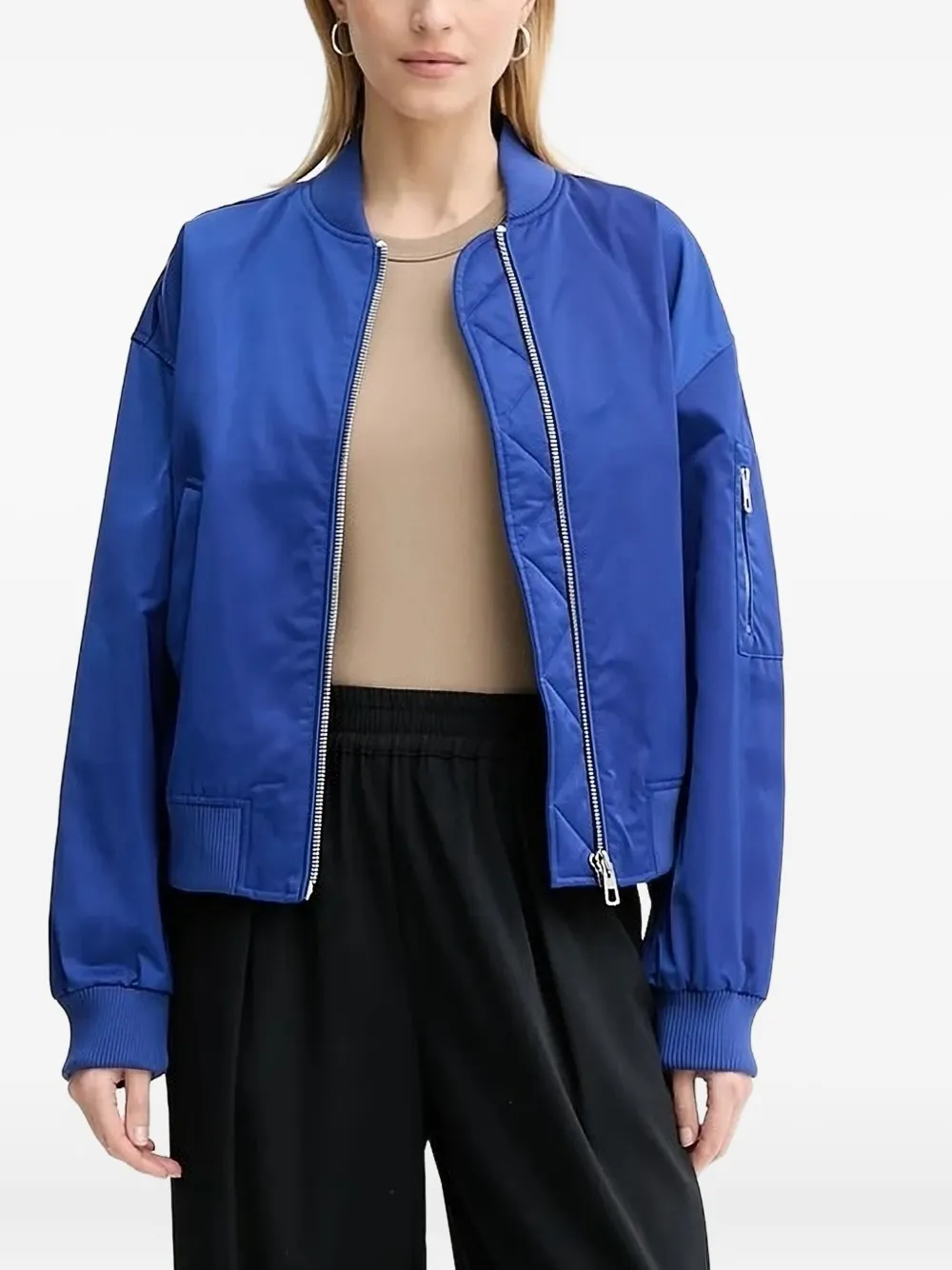 Marc O'Polo Bomberjack met rits Blauw