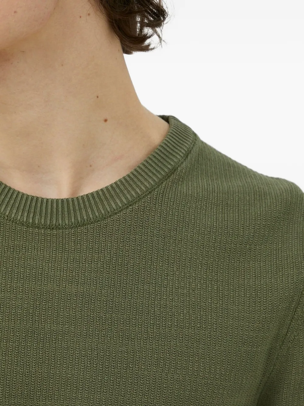 Marc O'Polo Trui met ronde hals en lange mouwen Groen