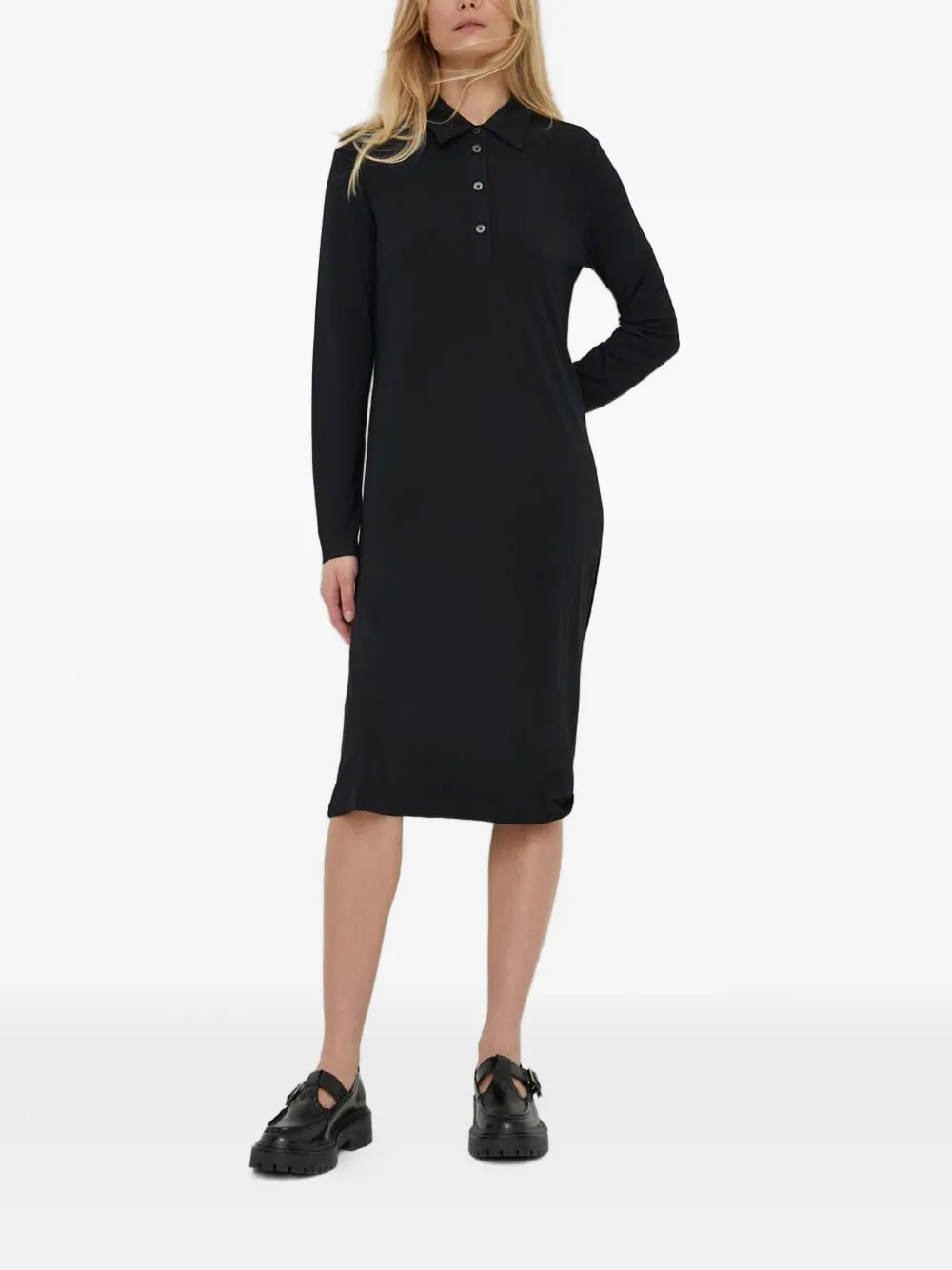 Marc O'Polo Polojurk met lange mouwen - Zwart