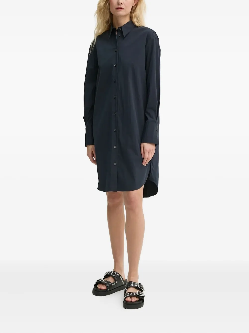 Marc O'Polo Button-down katoenen blousejurk Blauw