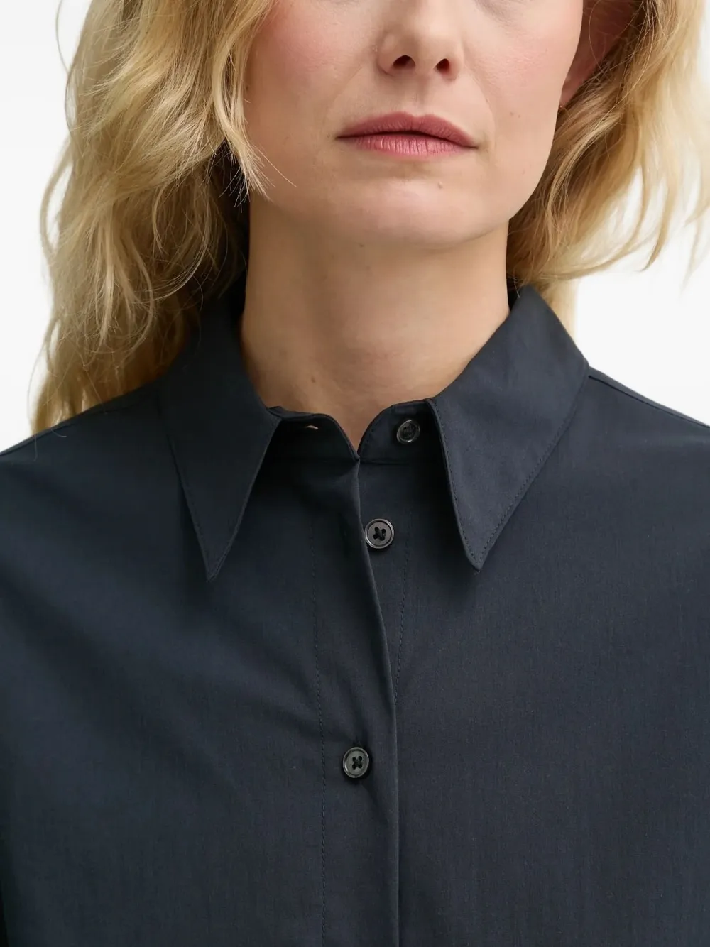 Marc O'Polo Button-down katoenen blousejurk Blauw