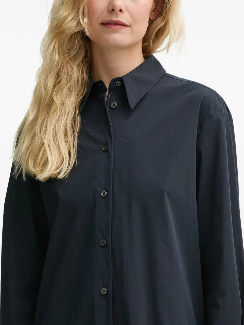 Marc O'Polo Button-down katoenen blousejurk Blauw