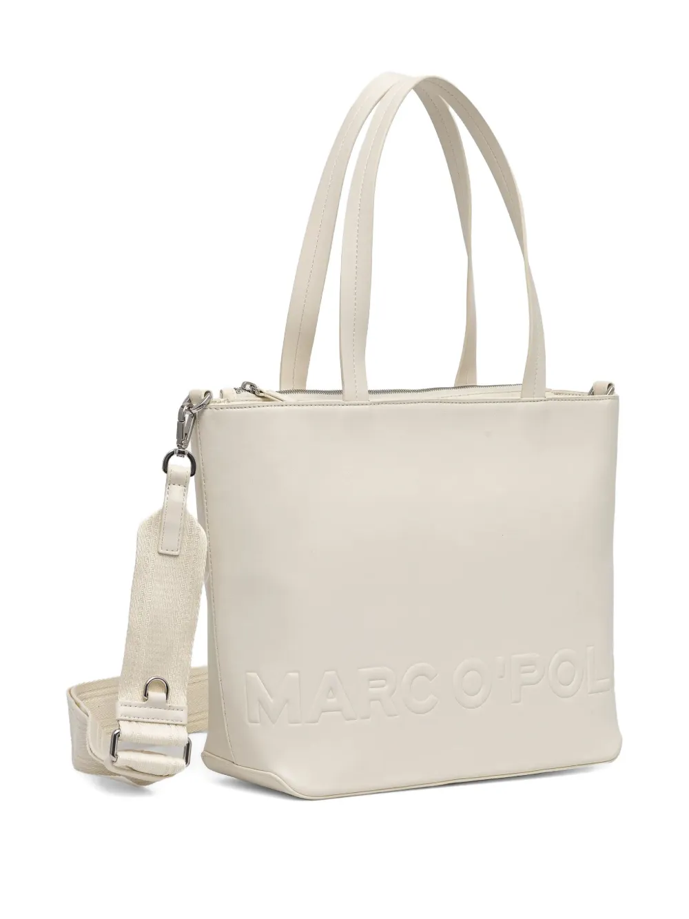 Marc O'Polo Shopper met logo-reliëf Wit