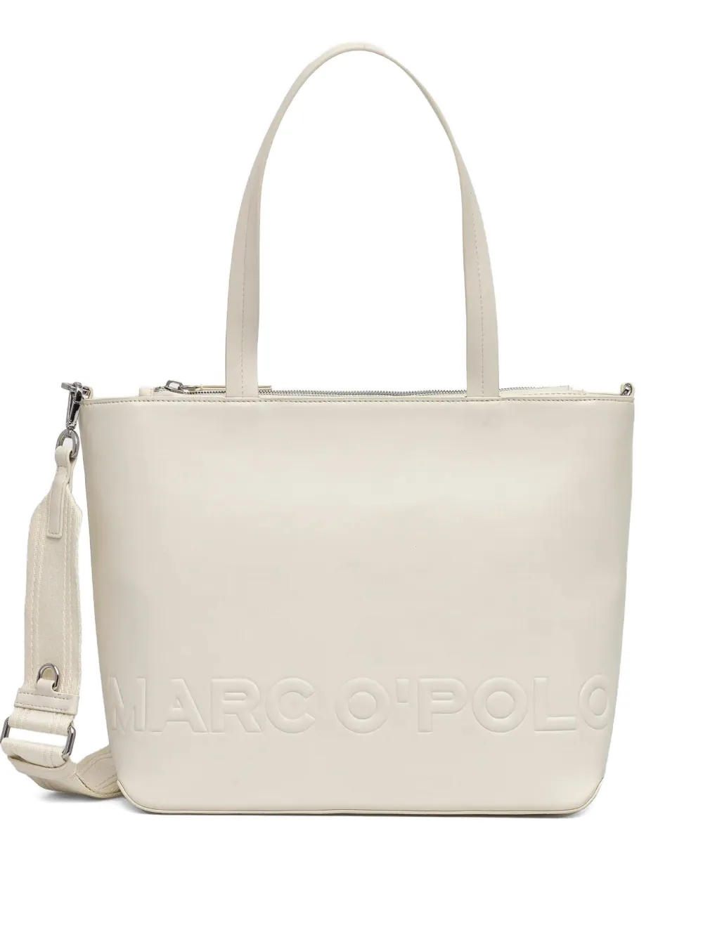 Marc O'Polo Shopper met logo-reliëf Wit