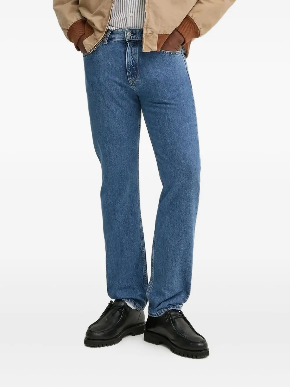 Marc O'Polo logo-patch jeans Blauw