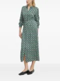 Marc O'Polo geometric-print shirt midi dress - Green