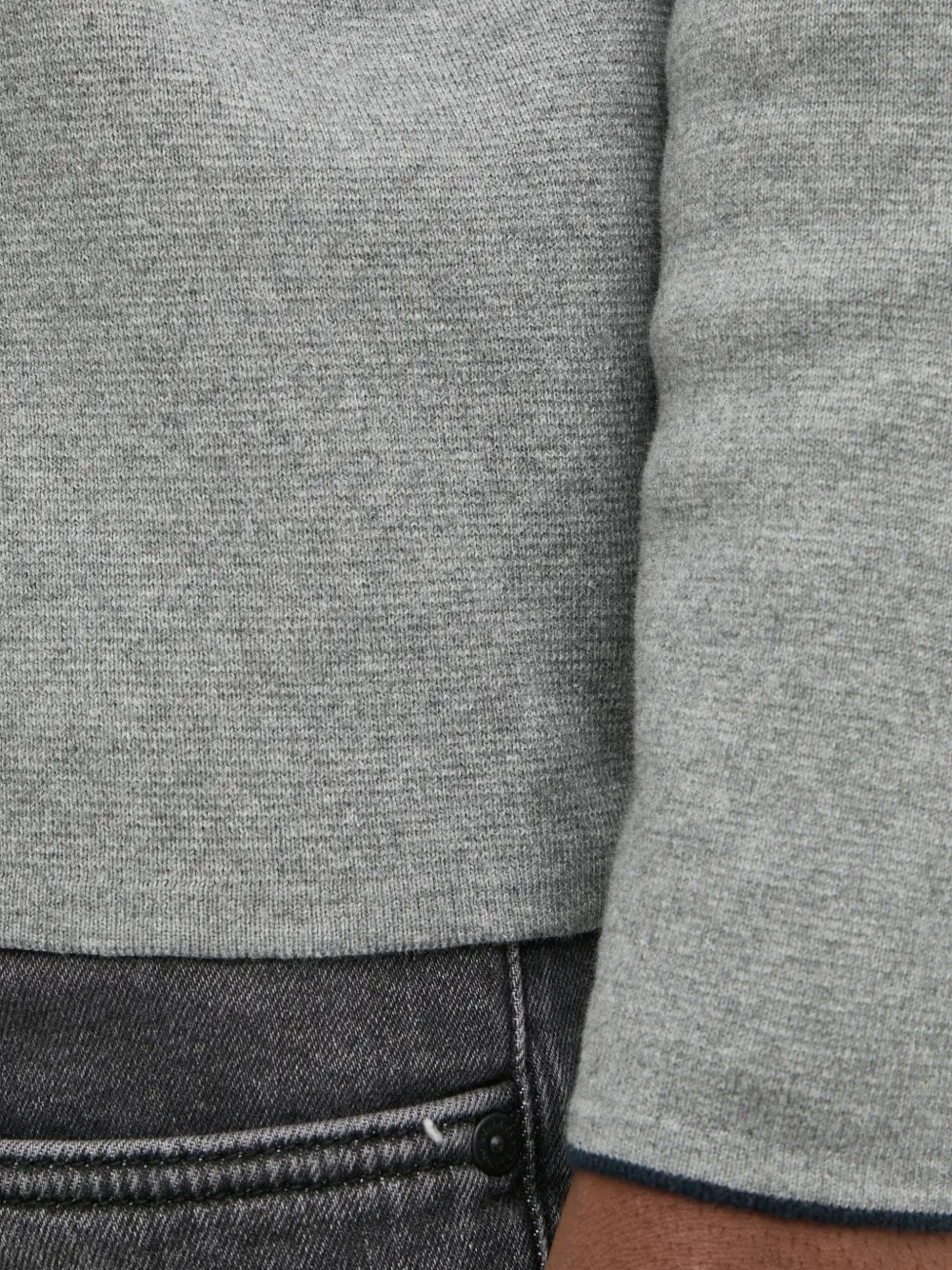 Marc O'polo Knitted Polo Shirt In Gray