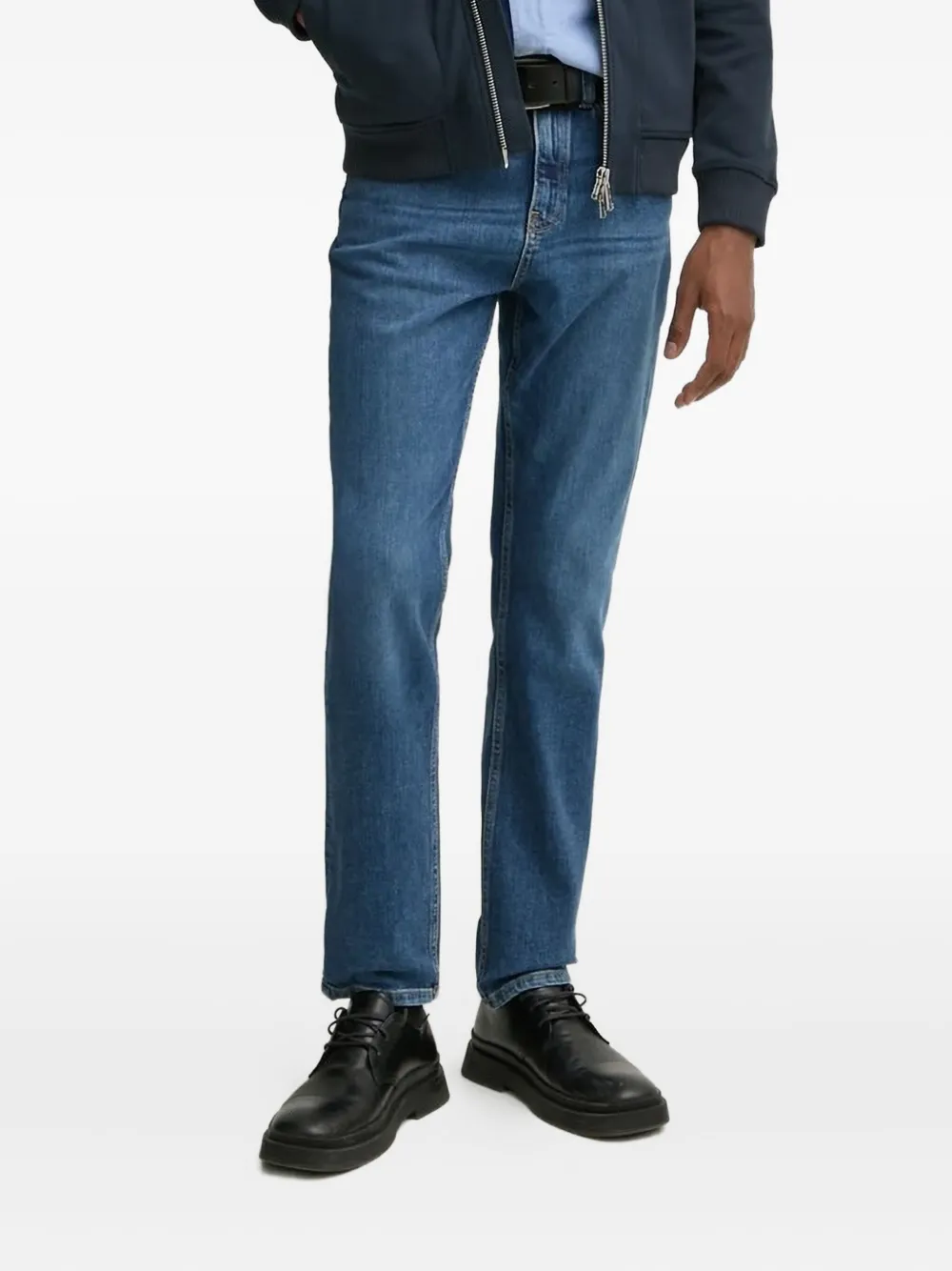 Marc O'Polo five-pocket straight-leg jeans Blauw