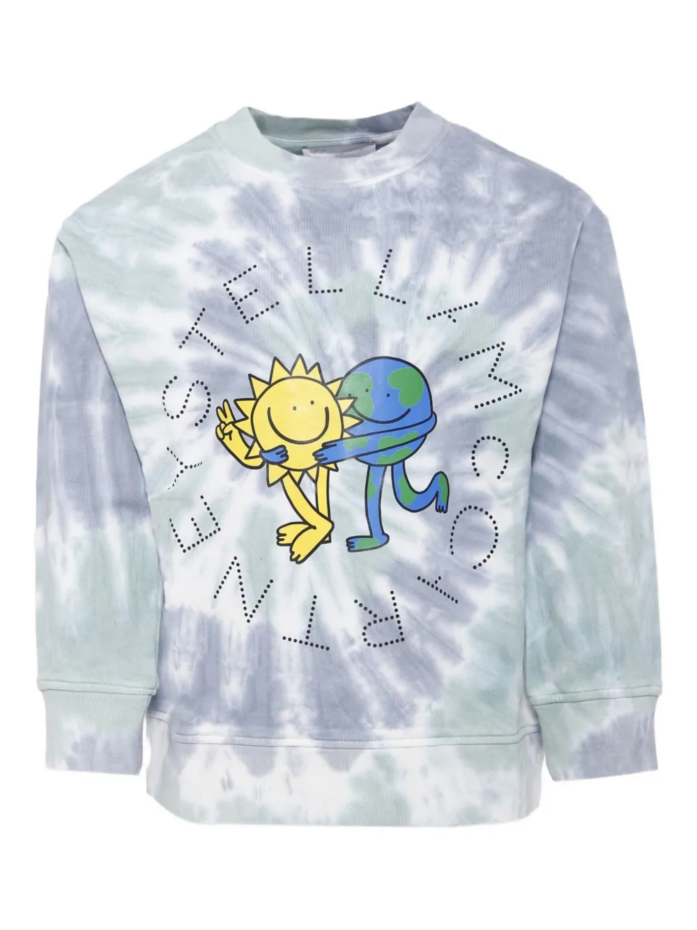 Stella McCartney Kids Sweater met tie-dye print Beige