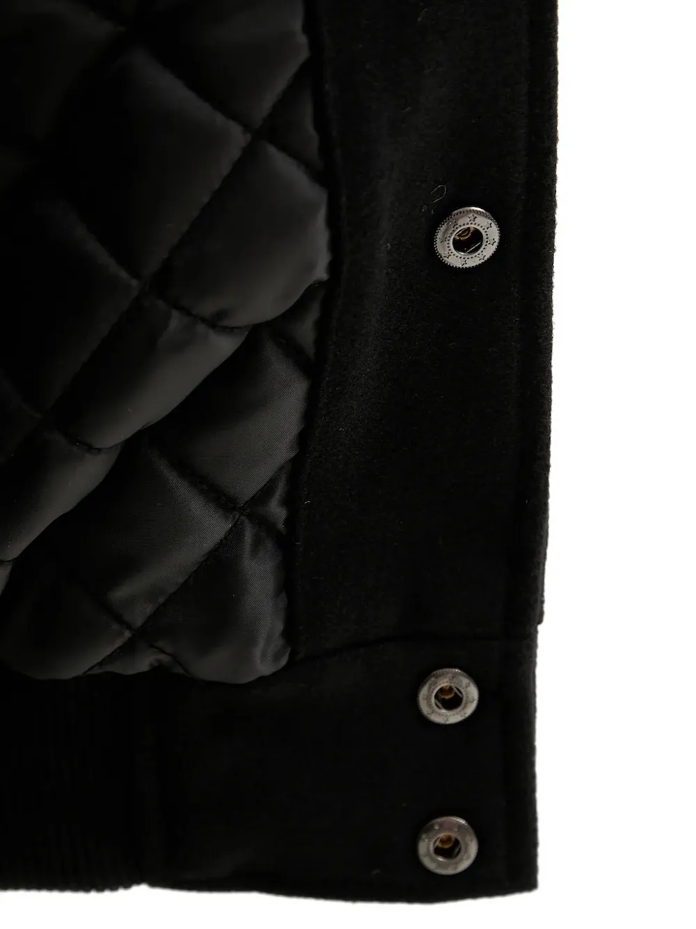 karl kani embellished baseball jacket Zwart