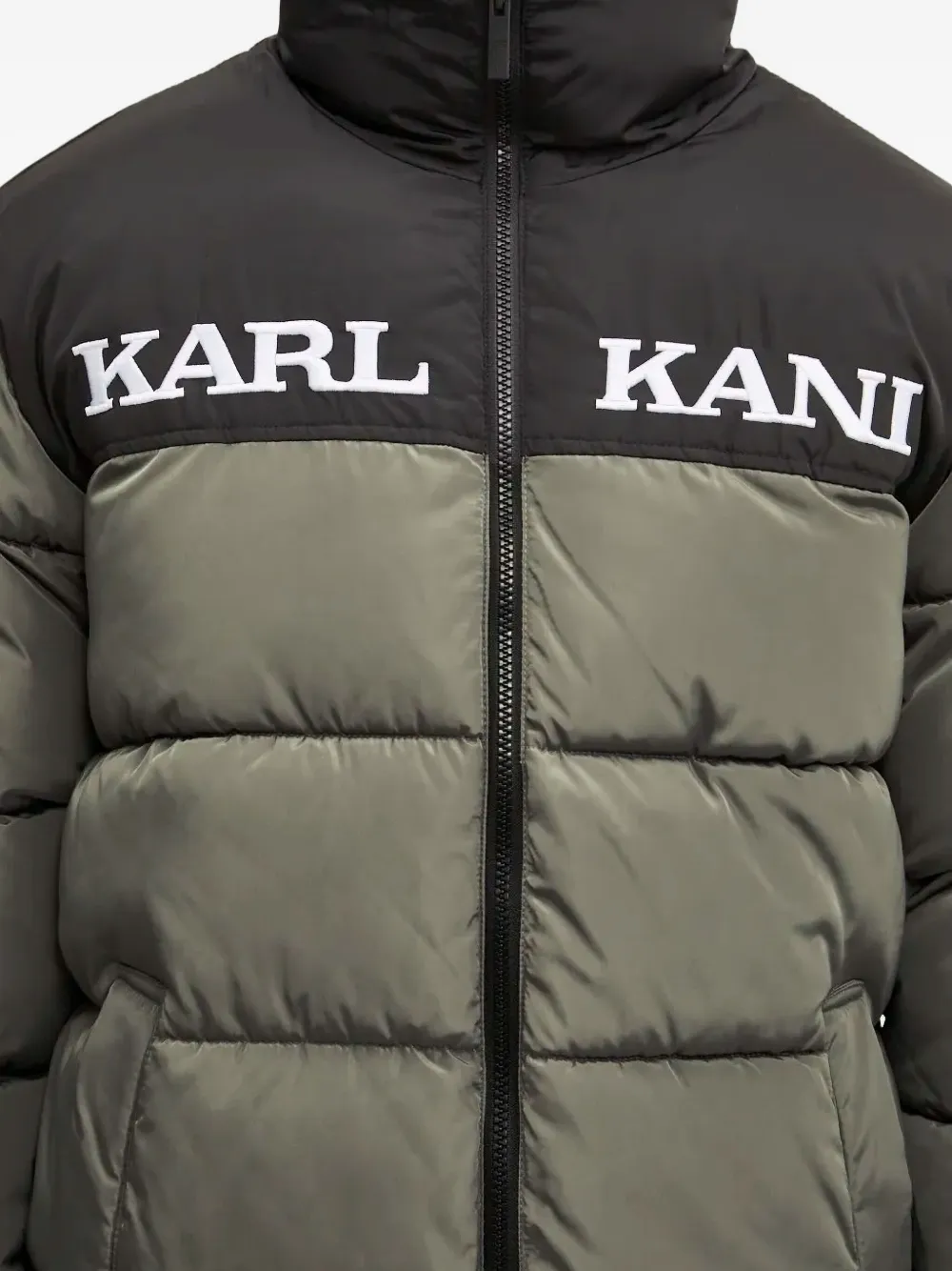 karl kani Donsjack met colourblocking Groen