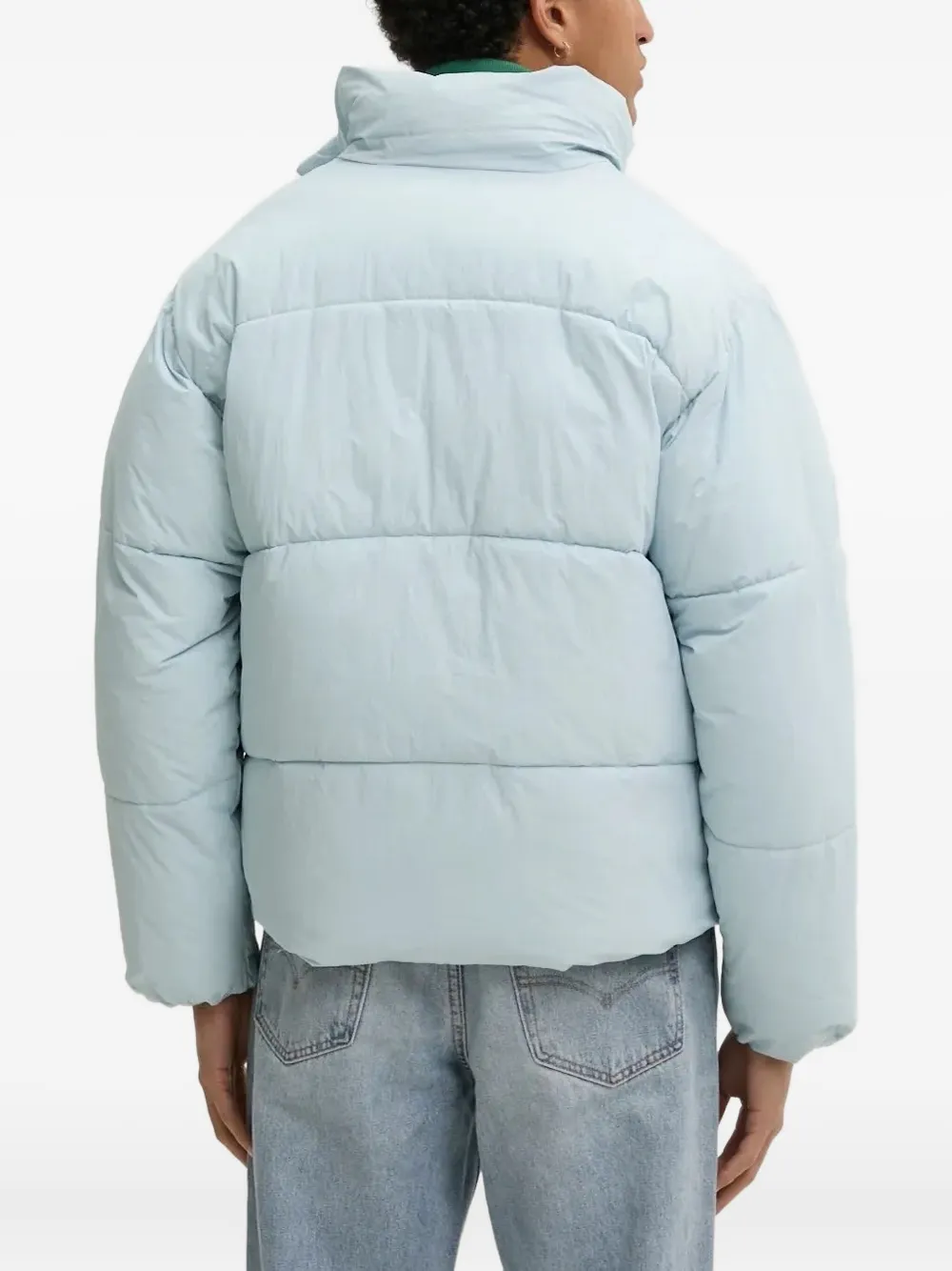 karl kani Gewatteerd donsjack met rits Blauw