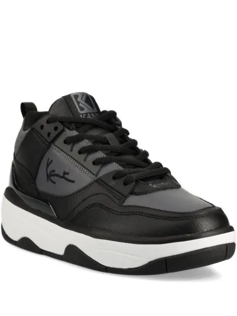 karl kani leather panelled lace-up sneakers 