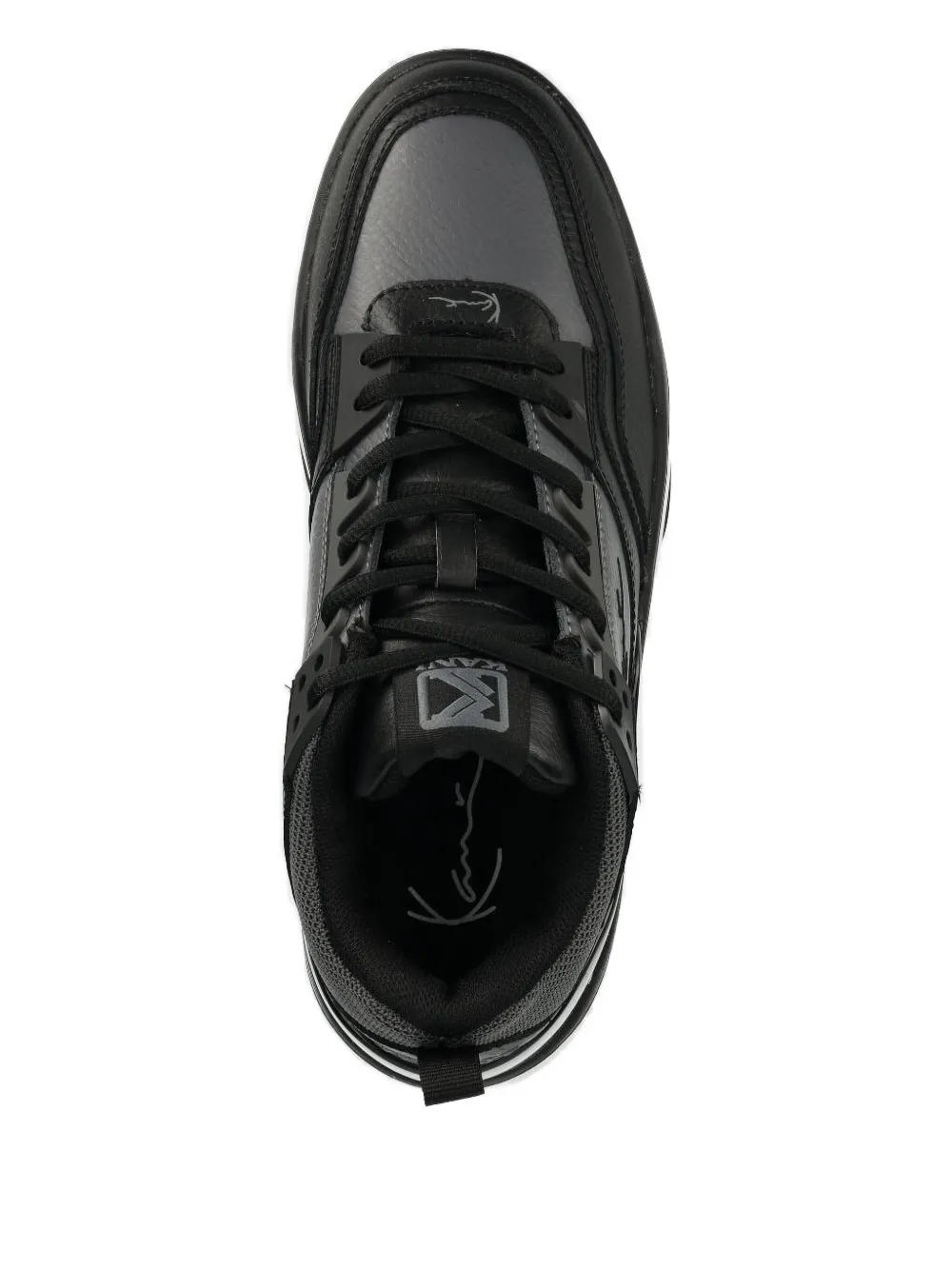 karl kani Leren sneakers met vlakken Zwart