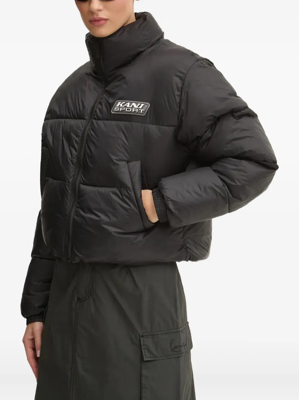 Karl Kani Logo-patch Puffer Jacket In Blue
