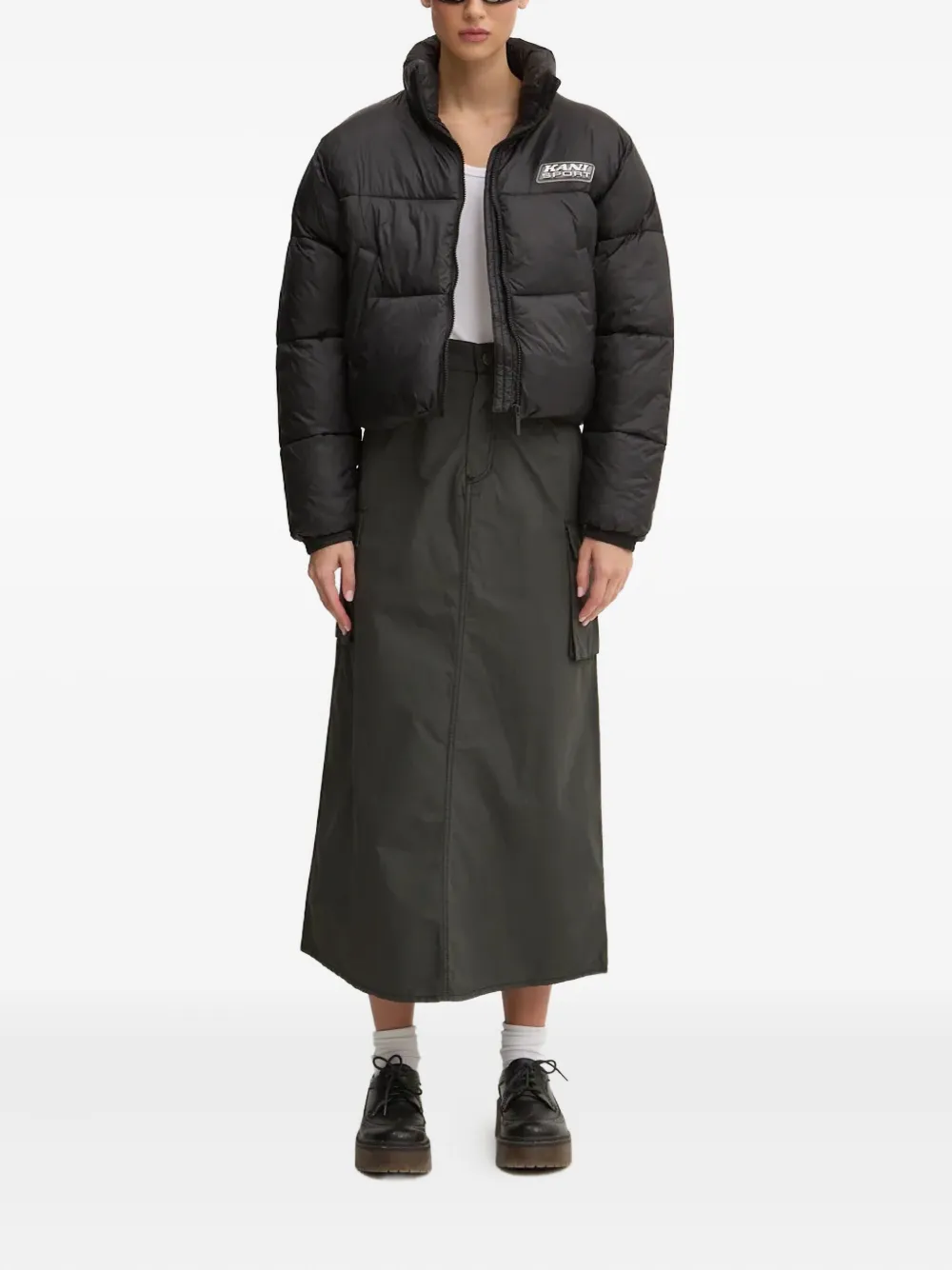 Karl Kani Logo-patch Puffer Jacket In Blue