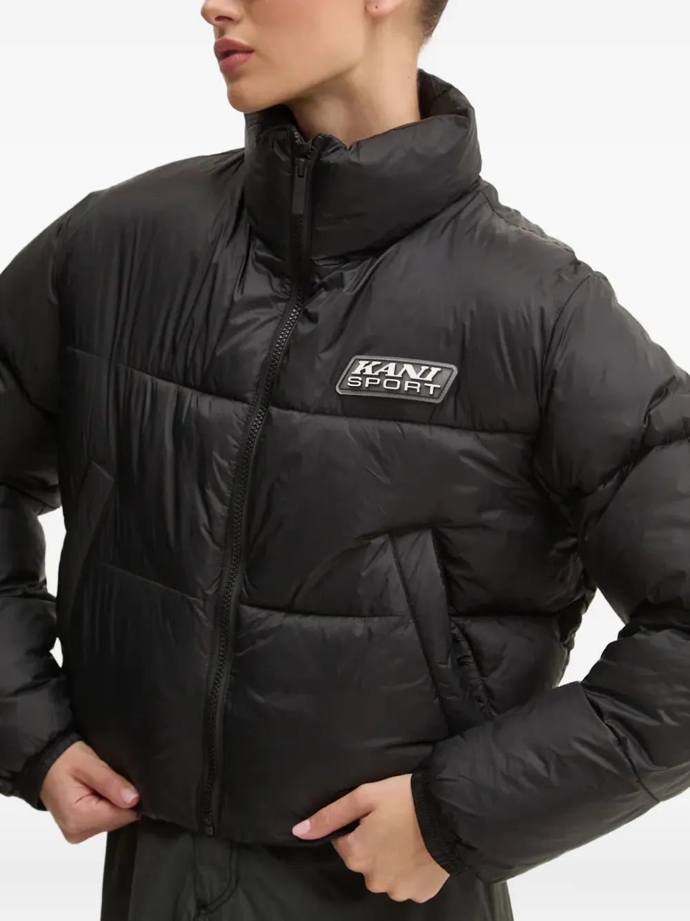 Karl Kani Logo-patch Puffer Jacket In Blue