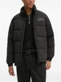 karl kani long-sleeve puffer jacket - Black