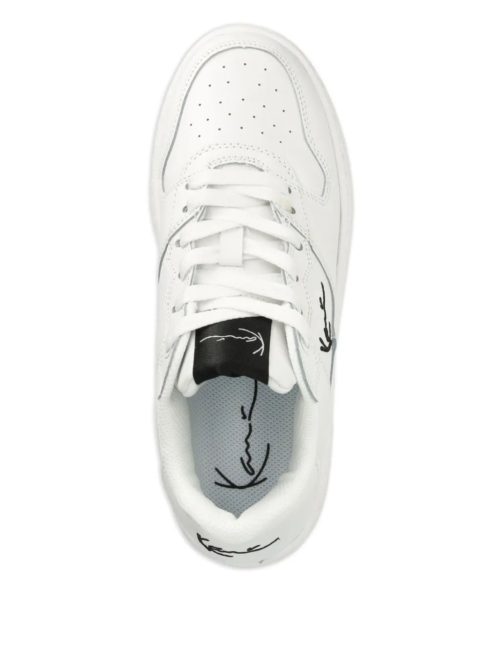karl kani signature logo platform trainers White