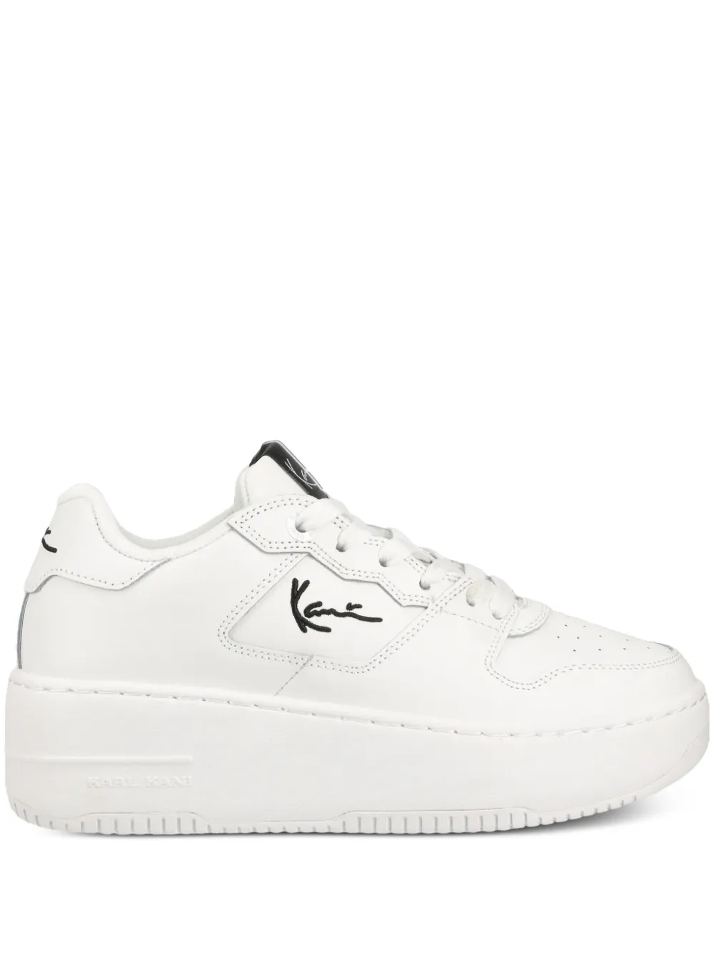 Karl kani Signature sneakers met plateauzool Wit