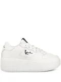 karl kani signature logo platform trainers - White