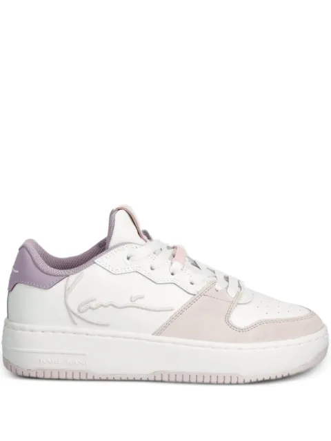 karl kani panelled lace-up trainers