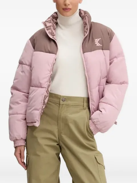 karl kani colour-block puffer jacket