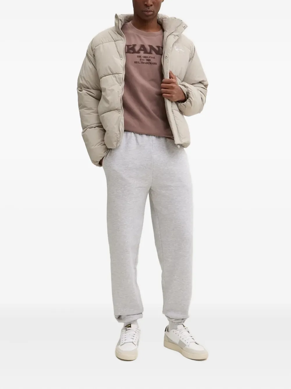 karl kani Gewatteerd donsjack Beige