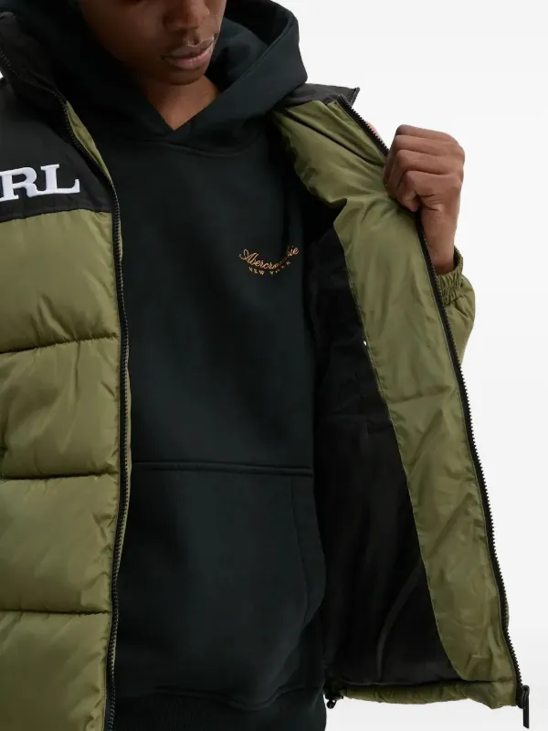 Karl Kani Gefütterte Jacke In Colour-Block-Optik Grün FARFETCH DE