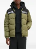 karl kani colour-block puffer jacket - Green