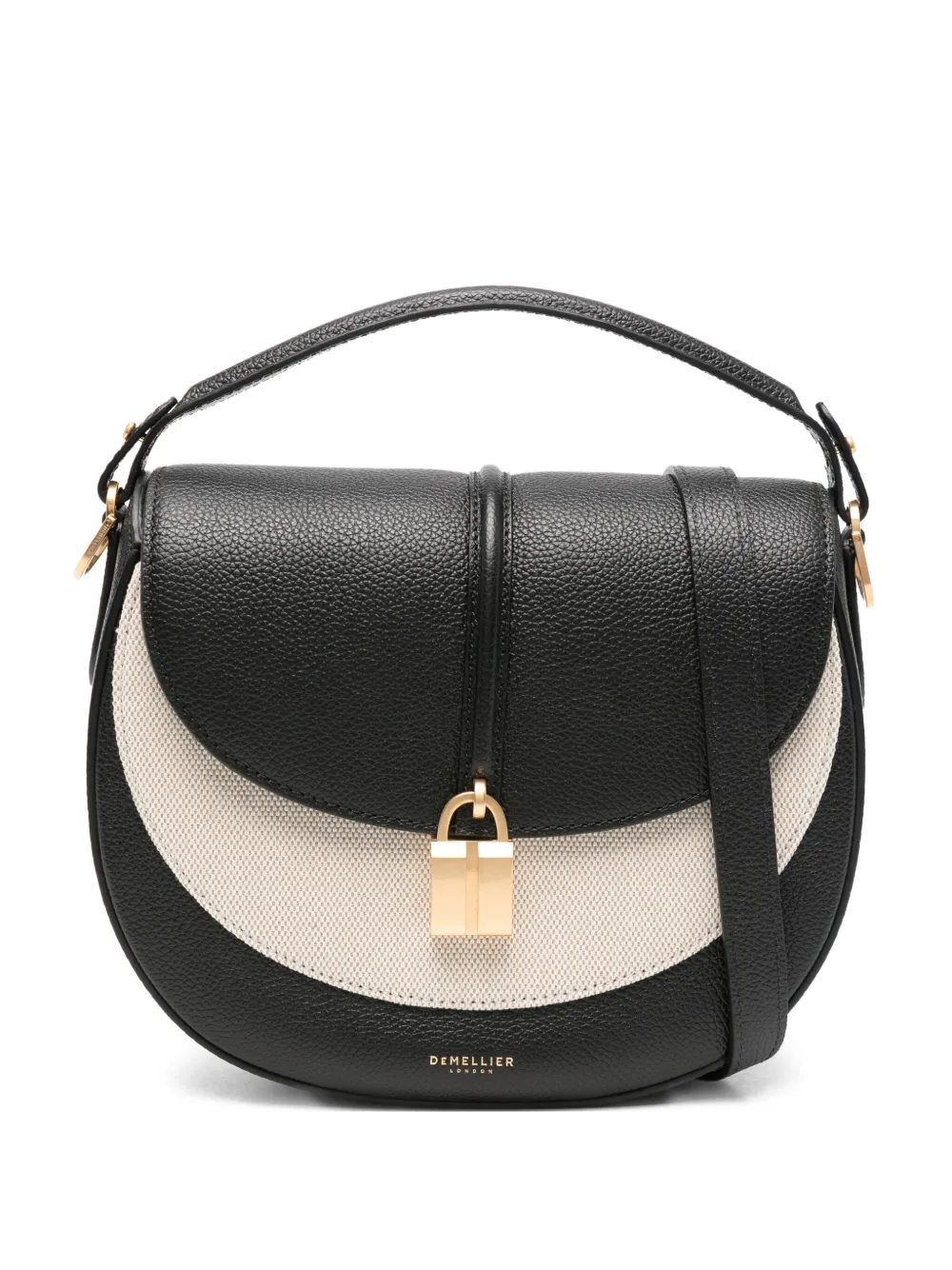 Demellier Small The Siena Saddle Half-moon Padlock Bag