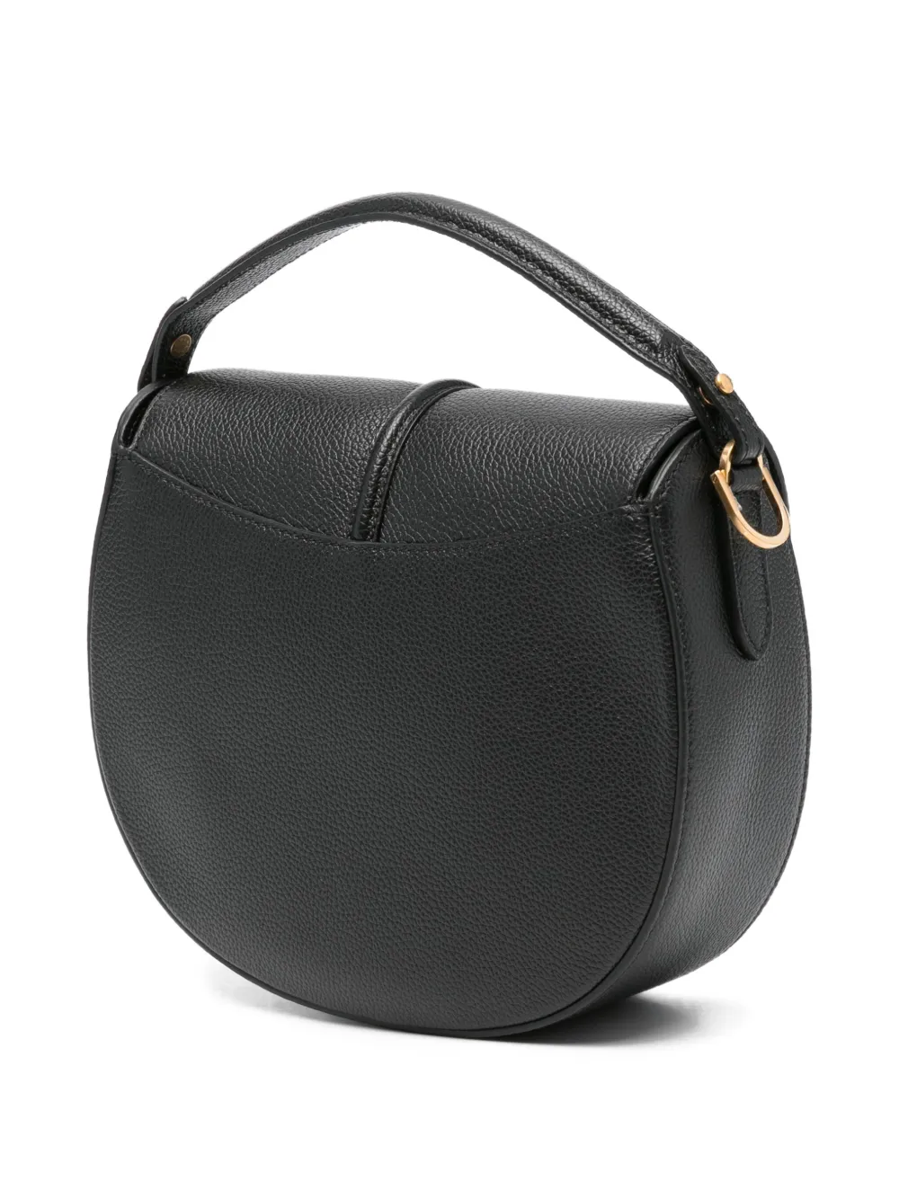 DeMellier Kleine The Siena Saddle halvemaanvormige tas met hangslot Zwart