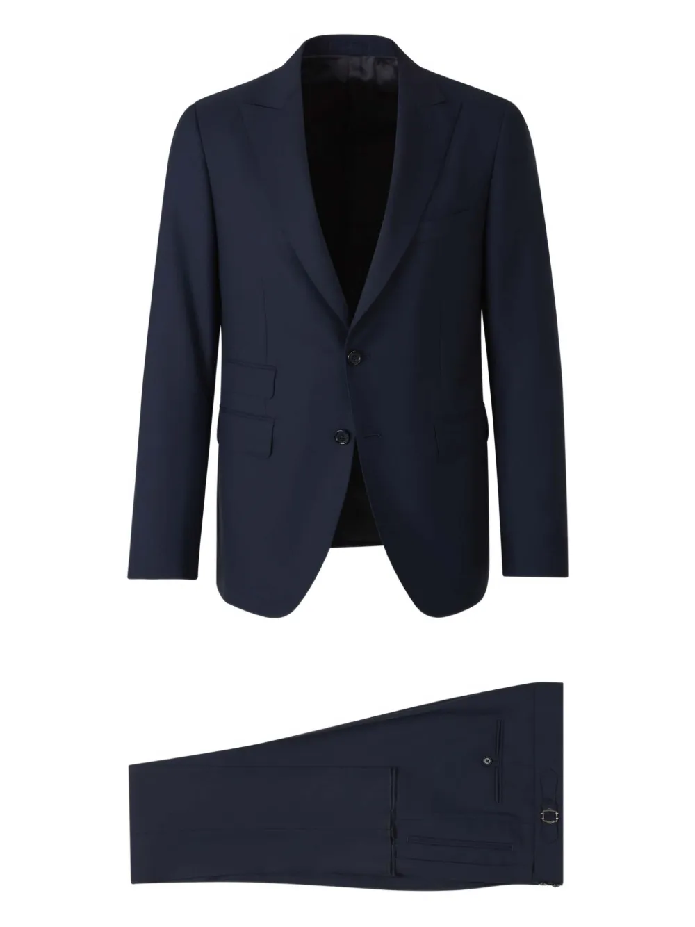 Scabal two-button flap-pocket suit Blauw