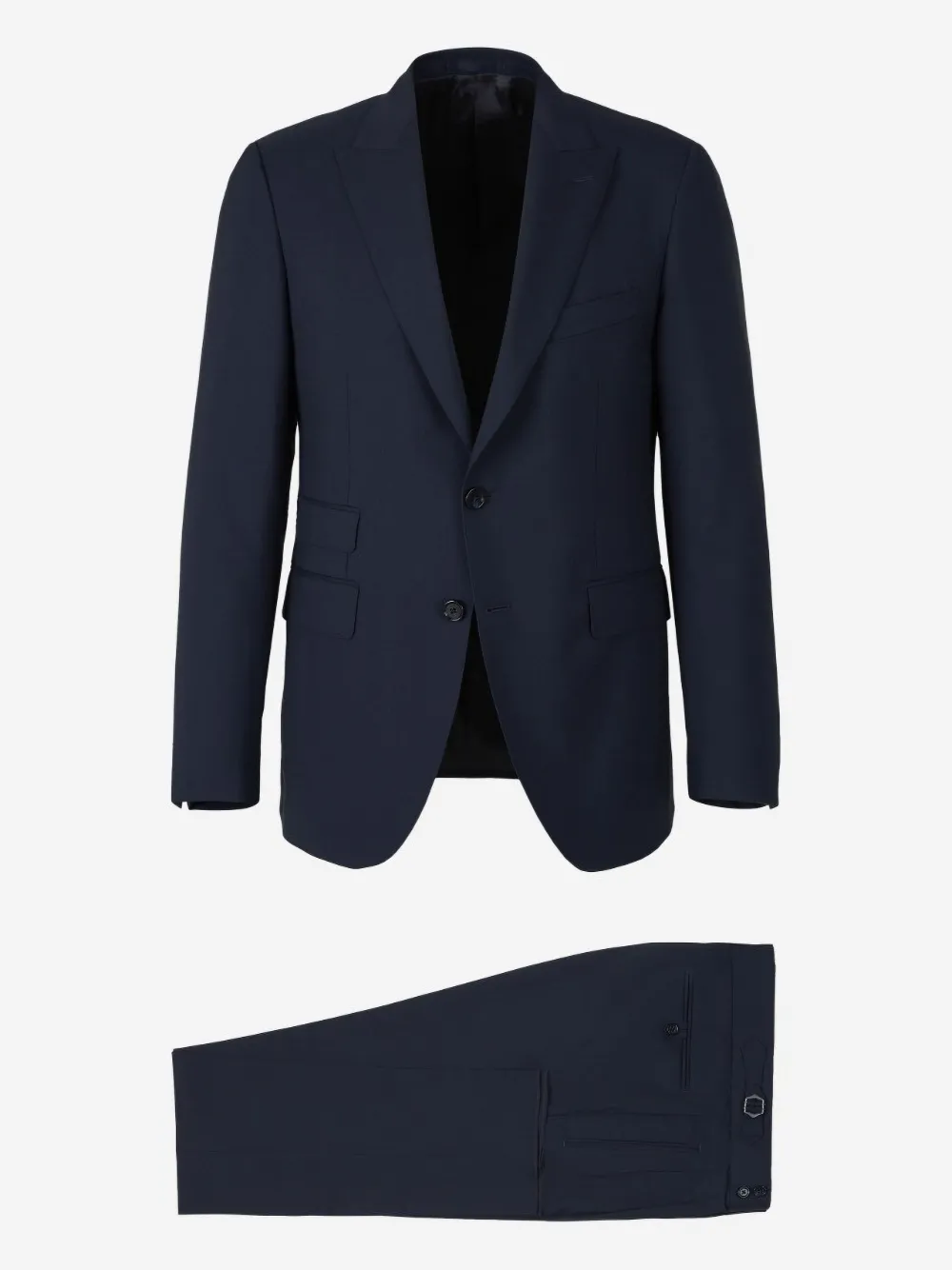 Scabal two-button flap-pocket suit Blauw