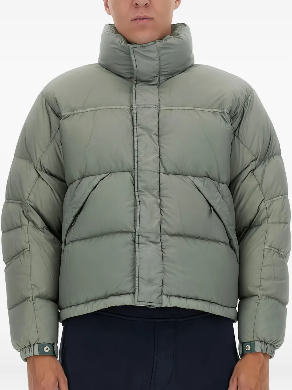 Ten C quilted puffer jacket Groen