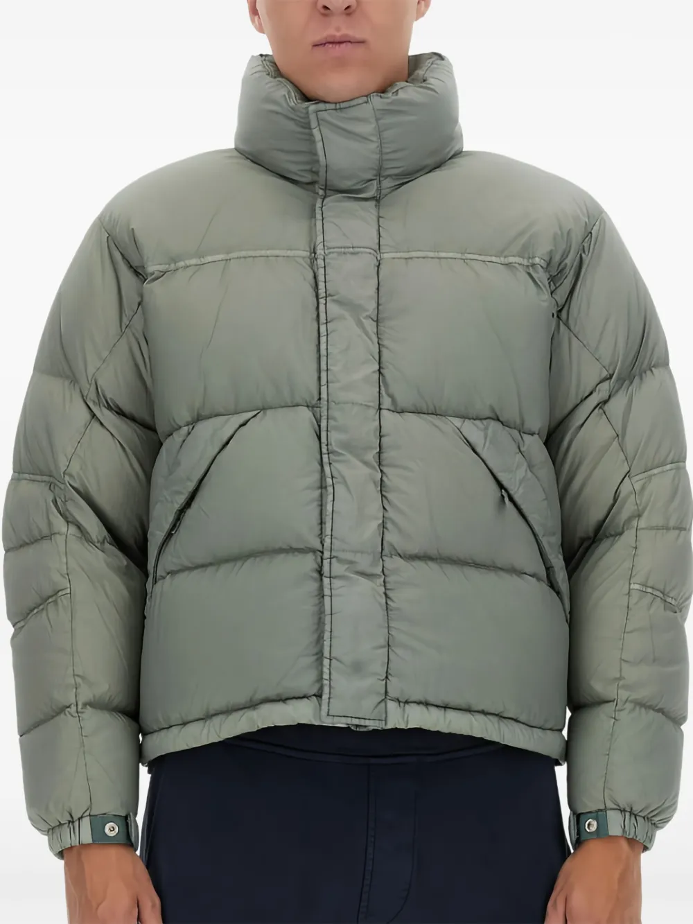 Ten C quilted puffer jacket Groen