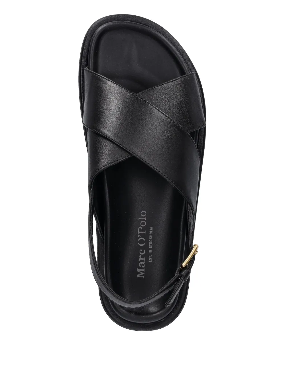 Marc O'Polo Slingback sandalen met gekruiste bandjes Zwart