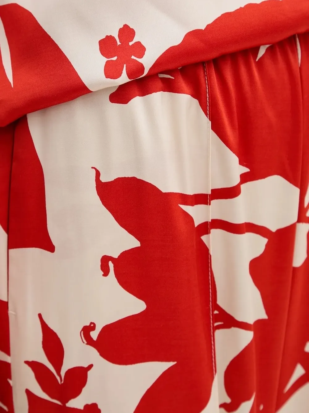 Marc O'Polo Broek met bloemenprint Rood