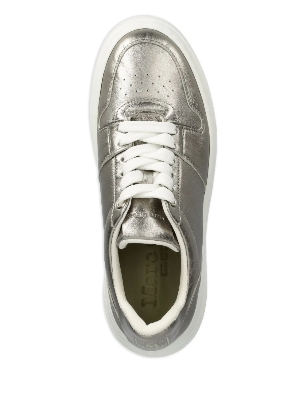 Marc O'Polo metallic-finish platform sneakers Grey
