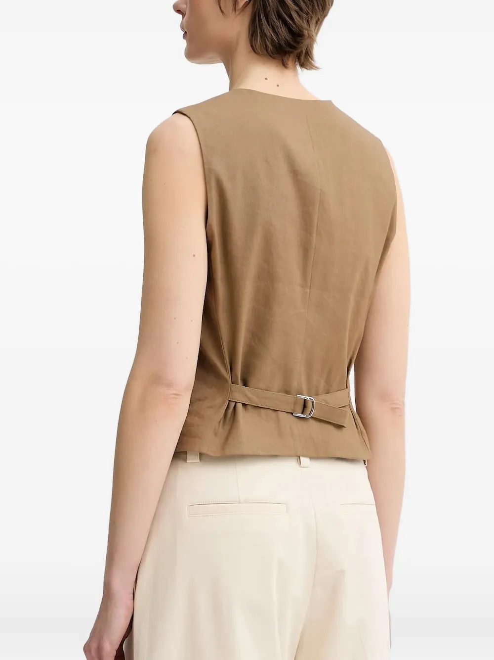 Marc O'Polo button-fastening sleeveless vest Bruin